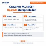 Converter SSD M.2 NGFF to SATA III 2.5 Inch Adapter Card 7mm B Key Support 2230 2242 2260 2280 - foto 5
