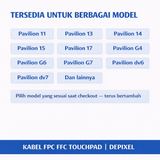 Kabel Touchpad Flexible FPC FFC HP Pavilion AWM 20624 ZIF 0.5mm 1.0mm Laptop Pengganti - foto 2