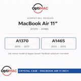 Optimac Crystal Case MacBook Air 11 Inch A1370 A1465 Hardcase Transparan Polycarbonate Slim - foto 5