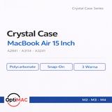 Optimac Hardcase MacBook Air 15 Inch M2 M3 M4 A2941 A3114 A3241 Crystal Polycarbonate 3 Warna - foto 2