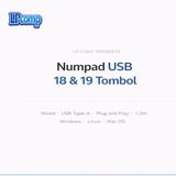 USB Keyboard Numeric Numpad 18 Tombol Keypad Portabel Minimalis Kompatibel Semua Laptop PC - foto 2