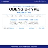 Obeng U-Type Screwdriver U1.7 U2 U2.3 U2.6 Magnetic Anti Tamper Garpu Spanner Servis Elektronik - foto 2