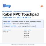 Kabel Touchpad FPC Acer Swift 3 SF313 SF314 Flexible Fleksibel ZIF Connector Sparepart Laptop - foto 2