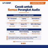 Speaker Active 2.1 Stereo Subwoofer USB 3.5mm Audio Jack Bass PC Laptop Komputer Garansi 1 Tahun - foto 4