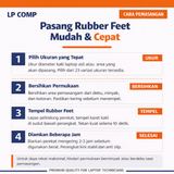 Karet Kaki Laptop Bening Anti Slip Tatakan Alas Bantalan Bulat Clear Rubber Feet DIY Universal - foto 4