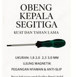Obeng Segitiga Triangle Screwdriver 1.8 2.0 2.3 3.0 mm Magnetik Presisi Security - foto 6