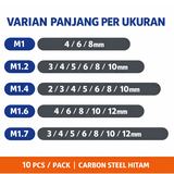 Baut Pan Head Mikro M1.0 M1.2 M1.4 M1.6 M1.7 Carbon Steel 10pcs Sekrup Laptop Elektronik - foto 3
