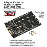 Converter SSD M.2 NGFF to SATA III 2.5 Inch Adapter Card 7mm B Key Support 2230 2242 2260 2280 - foto 1
