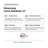 Case MacBook 12 Inch Retina A1534 2015 2016 2017 Hardcase Bening Crystal Optimac Transparan - foto 3