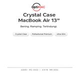 Case MacBook Air 13.6 Inch M2 M3 A2681 A3113 Hardcase Crystal Transparan Optimac 3 Warna - foto 2