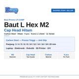 5pcs Baut L Hex M2 Cap Head Carbon Stell Black Allen Hitam 2mm Screw Sekrup - foto 2