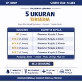 5pcs Baut Flat Head M1 M1.2 M1.4 M1.6 M1.7 Stainless Screw Sekrup 1mm 1.2mm 1.4mm 1.6mm 1.7mm Putih - foto 2