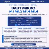 10pcs Baut Pan Head M1 M1.2 M1.4 M1.6  Stainless Steel SS304 Kecil Mini 1mm 1.2mm 1.4mm 1.6mm - foto 4