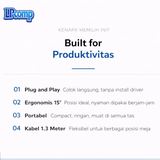USB Keyboard Numeric Numpad 18 Tombol Keypad Portabel Minimalis Kompatibel Semua Laptop PC - foto 4