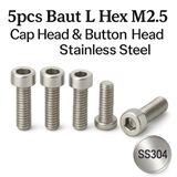 Baut L Hex M2.5 Stainless Steel SS304 Cap Button Head 5pcs Screw Sekrup - foto 1