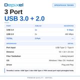 Mini USB Hub 3.0 3 Port Type C A Super Speed 480 Mbps Windows Macbook SmartPhone OTG - foto 3