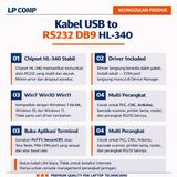 Kabel Adapter USB to RS232 DB9 HL-340 Serial Converter CNC PLC Barcode Win7 64bit Win10 Win11 - foto 2