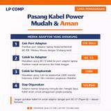 Kabel Power Laptop 3 Lubang 1.8 Meter IEC C5 Mickey Mouse Universal Asus Acer HP Toshiba - foto 5