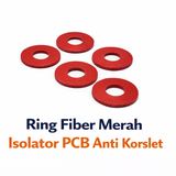 Ring Fiber Merah Isolator Baut PCB Anti Korslet Washer Asbes Spacer M2 M2.5 M3 10pcs - foto 1