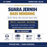 Speaker Stereo Mini Multimedia Laptop PC Komputer USB 2.0 Suara Jernih Bass HiFi Garansi 1 Tahun - foto 2
