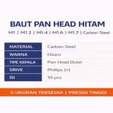 Baut Pan Head Mikro M1.0 M1.2 M1.4 M1.6 M1.7 Carbon Steel 10pcs Sekrup Laptop Elektronik - foto 4