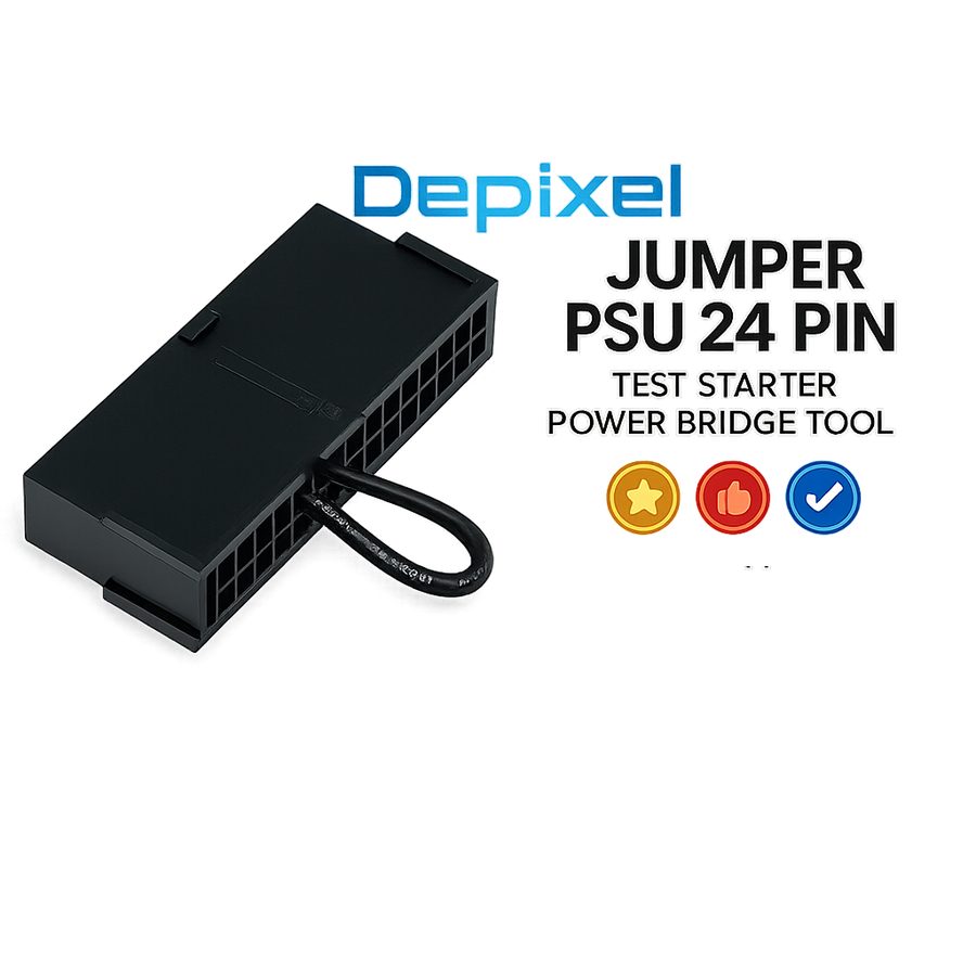 Jumper PSU 24 pin Test Starter Power Bridge Tool Power Supply Suplai Powersuplai Powersupply