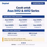Kabel HDD SSD Asus X412 A412 Konektor SATA Connector Flexible Fleksibel 7.5cm Laptop - foto 4