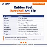 Karet Kaki Laptop Bening Anti Slip Tatakan Alas Bantalan Bulat Clear Rubber Feet DIY Universal - foto 3