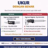 Baut Big Head M2 M2.5 M3 Stainless Steel SS304 Sekrup Kepala Besar 7mm - Screw 2mm 2.5mm 3mm - foto 5