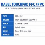 Kabel Touchpad FFC HP 14 15 Series Flexible ZIF AWM 20624 80C 60V VW-1 Putih - foto 2