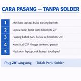 Kabel Touchpad FFC HP 14 15 Series Flexible ZIF AWM 20624 80C 60V VW-1 Putih - foto 5
