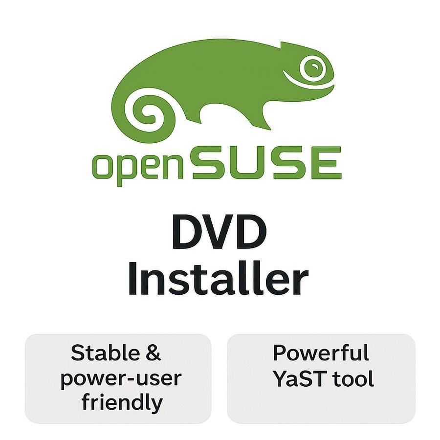 OpenSUSE Linux DVD Installer Stabil Aman Fleksibel Server Developer Desktop Leap Tumbleweed
