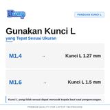 10pcs Baut L Hex M1.4 M1.6 Cap Head Stainless Steel SS304 Anti Karat Elektronik Sekrup DIN912 - foto 6