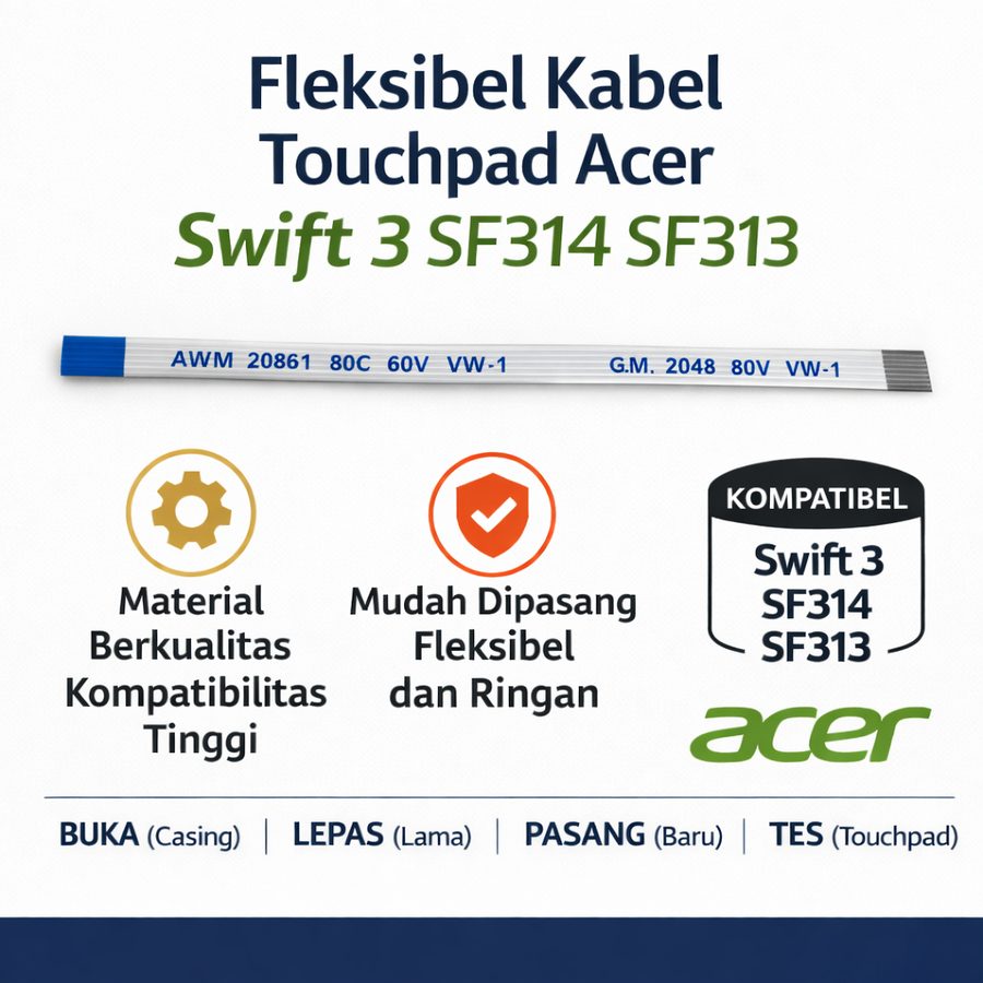 Kabel Touchpad FPC Acer Swift 3 SF313 SF314 Flexible Fleksibel ZIF Connector Sparepart Laptop