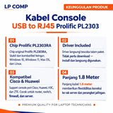 Kabel Console USB to RJ45 PL2303 Prolific RS232 Cisco Router Switch Mikrotik 1.8m LAN Config - foto 2