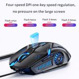 Mouse Gaming Kabel Wired RGB Optical 6 Tombol 3200 DPI USB Plug and Play untuk Laptop PC Mac - foto 8