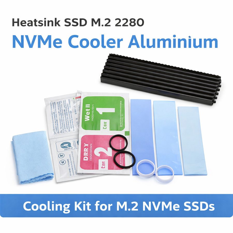 Heatsink SSD M.2 2280 NVMe Cooler Aluminium Thermal Pad Pendingin SSD PC Gaming