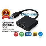 Converter USB Type A 3.0 To VGA FHD 1080p Adapter 15cm PC Laptop Tablet Monitor Proyektor Depixel - foto 1