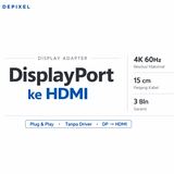 Depixel Converter DP Display Port ke HDMI – Adapter Plug & Play Monitor TV Laptop Garansi 3 Bulan - foto 6