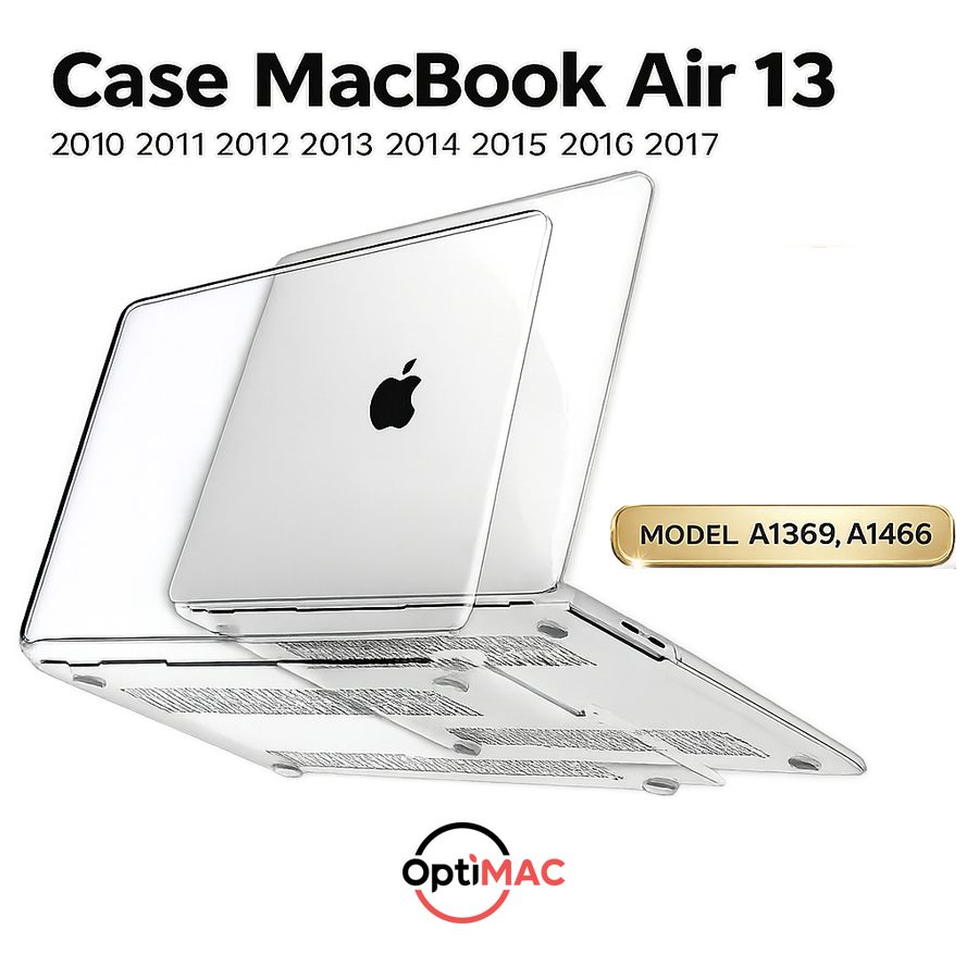 Case MacBook Air 13 Inch A1369 A1466 2010 2011 2012 2013 2014 2015 2016 2017 Optimac Crystal