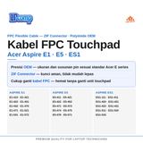 Kabel Touchpad FPC Acer Aspire E1 E5 ES1 Flexible Fleksibel ZIF Connector Sparepart Laptop - foto 2