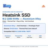 Heatsink SSD M.2 2280 NVMe Cooler Aluminium Thermal Pad Pendingin SSD PC Gaming - foto 2
