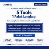 Screen Cleaner Kit 5 in 1 Pembersih Layar Laptop Monitor LCD LED Blower Kuas Anti Debu - foto 3