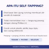 10pcs Baut M1.7 M2 Stainless Steel SS304 Drat Kasar Runcing Self-Tapping Philips Plus Sekrup 1.7mm - foto 5