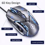 Mouse Gaming Kabel Wired RGB Optical 6 Tombol 3200 DPI USB Plug and Play untuk Laptop PC Mac - foto 7