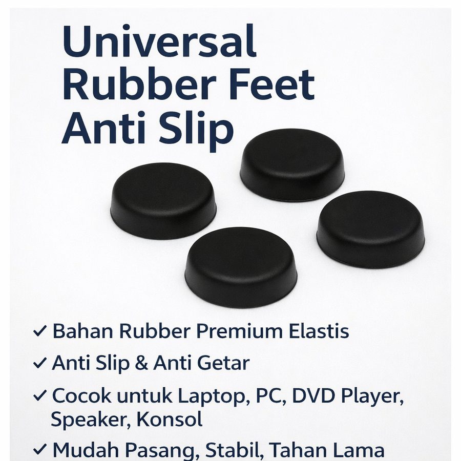 4pcs Karet Kaki Laptop Anti Slip Rubber Feet Universal Tatakan Bantalan Alas Speaker Konsol DIY