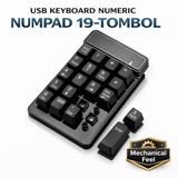 USB Keyboard Numeric Numpad 18 Tombol Keypad Portabel Minimalis Kompatibel Semua Laptop PC - foto 1