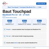 Baut Touchpad Trackpad MacBook Pro A1278 A1286 A1297 13 15 17 Screw Set - foto 2