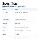 Heatsink SSD M.2 NVMe Aluminium PS5 PC 2280 2230 Pendingin Anti Overheat Thermal Pad Cooler - foto 3
