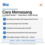 Heatsink SSD M.2 2280 NVMe Cooler Aluminium Thermal Pad Pendingin SSD PC Gaming - foto 5